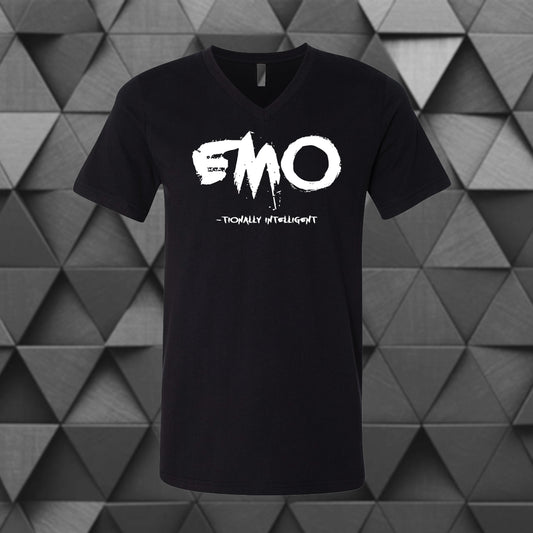 Camiseta de cuello en V para mujer EMO-cionalmente inteligente