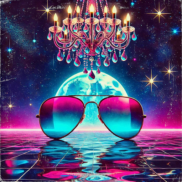 Good Time cover artwork: a disco ball wearing sunglasses beneath a chandelier