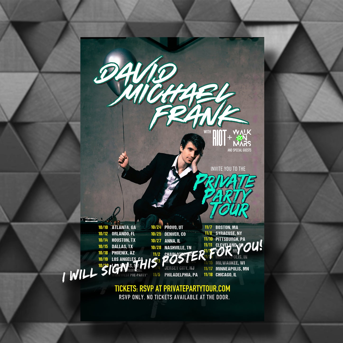 Private Party Tour #1 | Signed Poster | DMF